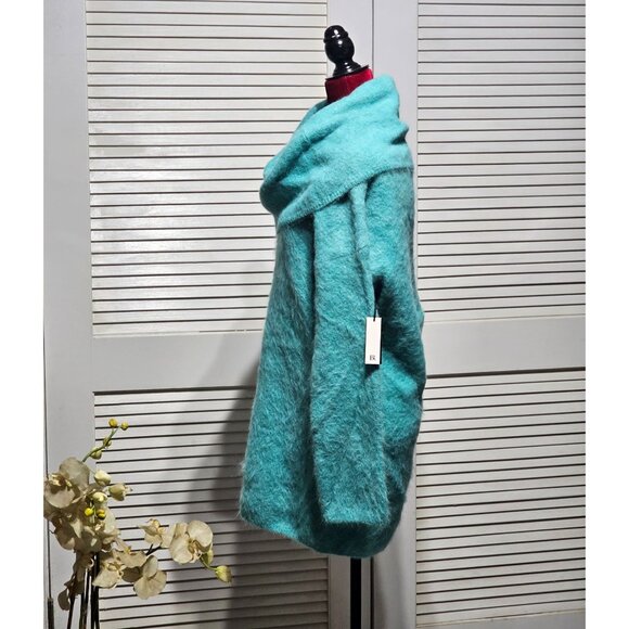Banana Republic Wo's Aquamarine Alpaca Blend Cowl Neck Sweater Dress Sz S 2874 - Picture 4 of 11